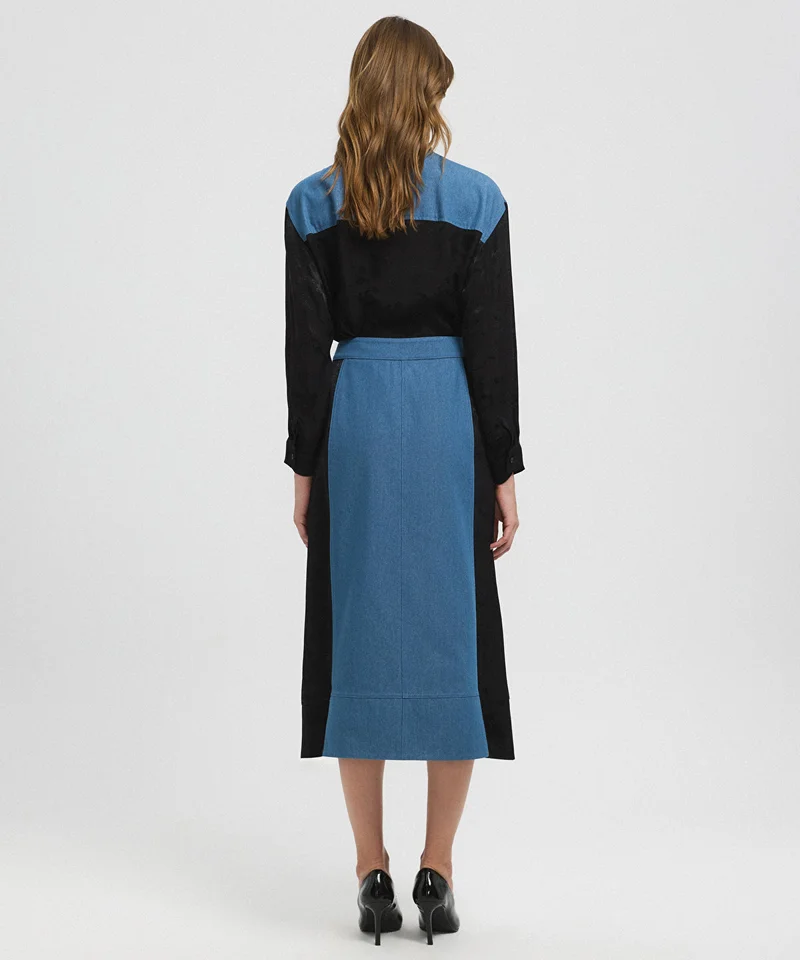 Ipekyol  Mixed Color-Block Skirt for Women | Best Price UAE